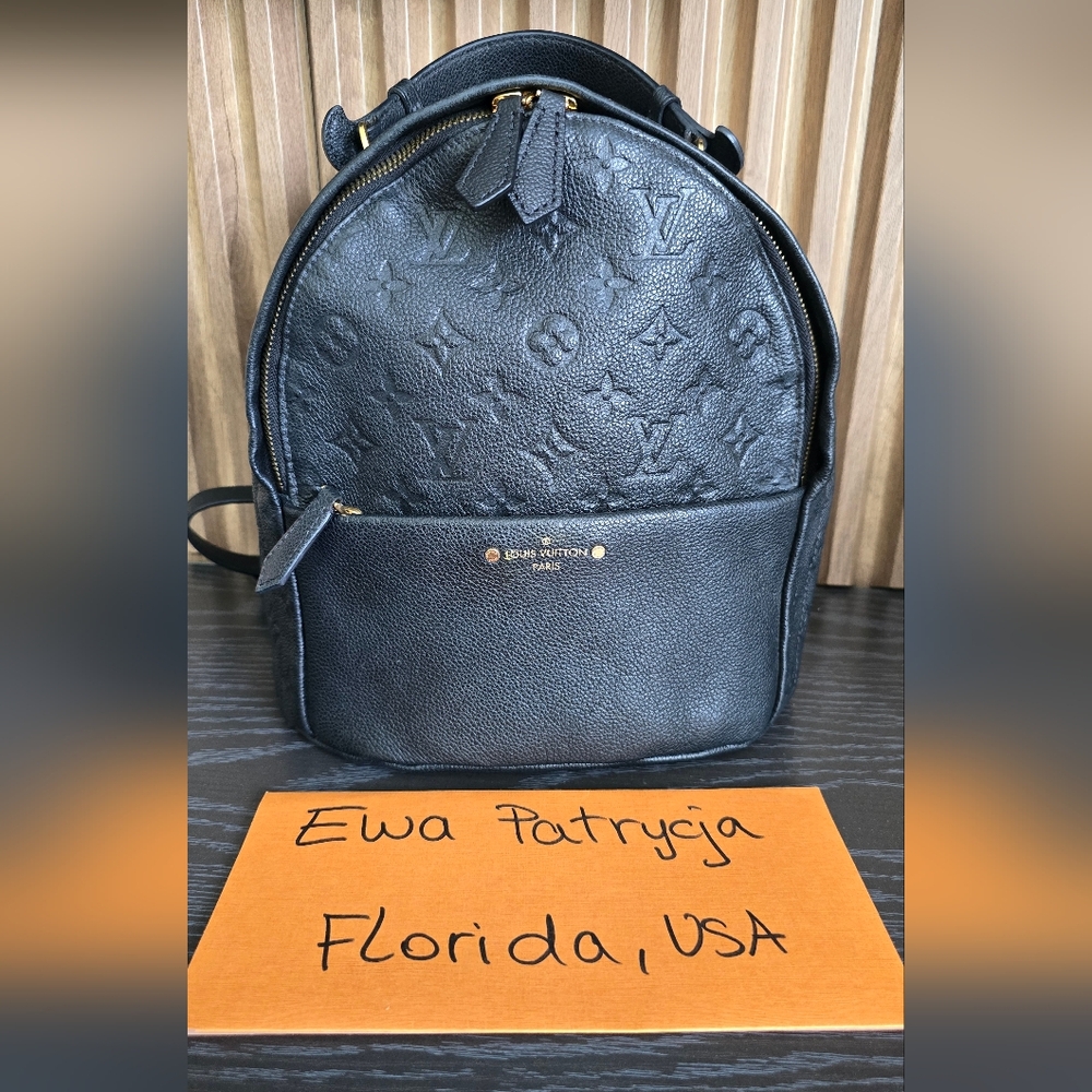 Louis Vuitton Sorbonne Monogram Empreinte Leather Backpack Black Noir - Picture 1 of 14